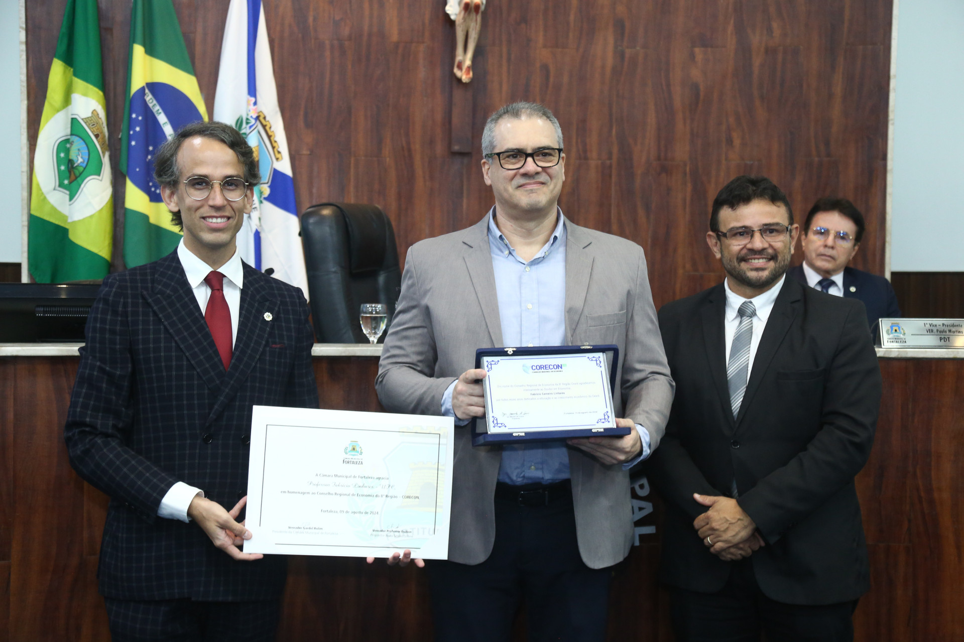 (Foto: JoaoFilho Tavares)Igor Lucena, Fabricio Cordeiro e Professor Enilson