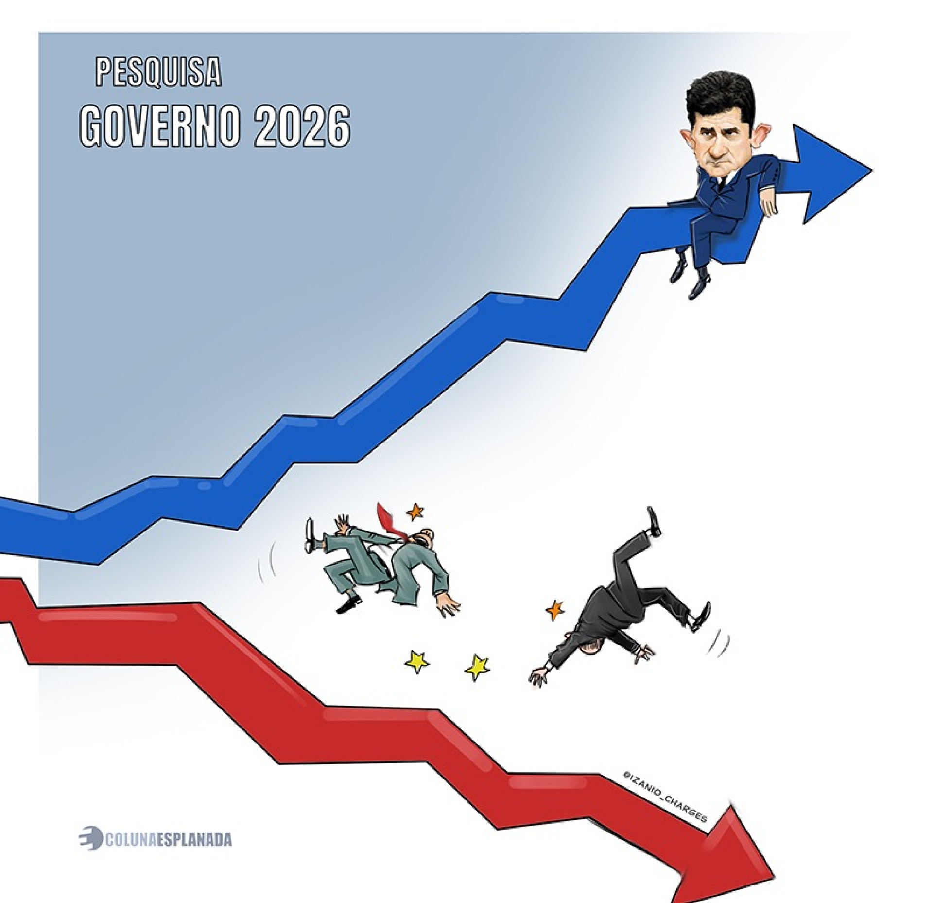 Sérgio Moro no páreo para as eleições de 2026 (Foto: @izanio_charges)