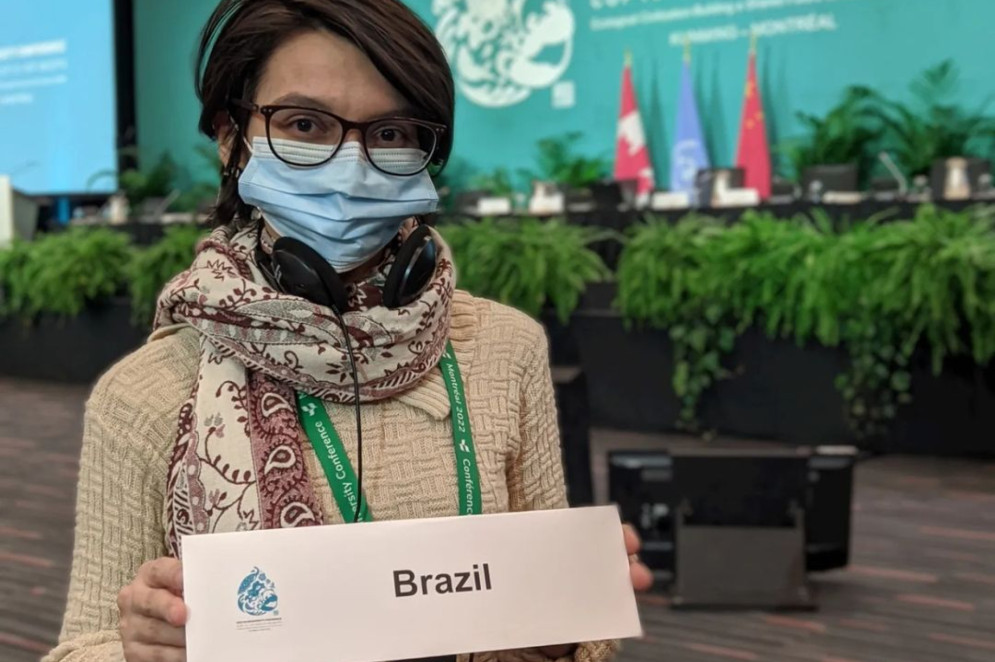 Brenda Izidio participou da COP15 de Biodiversidade, representando o Brasil(Foto: Arquivo pessoal / Instagram Brenda Izidio)