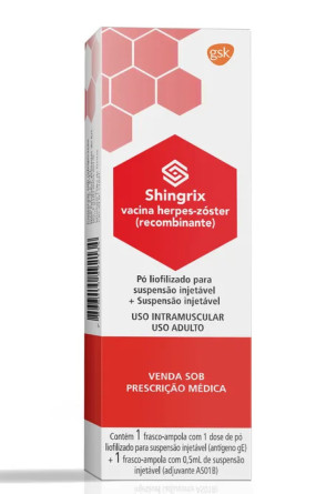 Vacina para herpes-zóster da farmacêutica GSK, que promete eficácia de até 97% contra a doença(Foto: GSK/Divulgação)