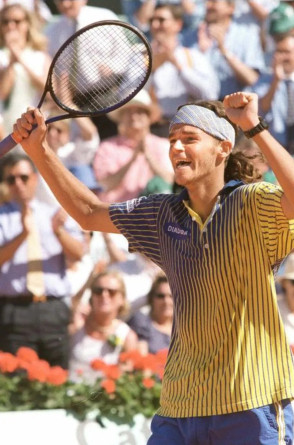 Guga Kuerten no torneio Roland Garros em 1997(Foto: Jean Loup Gautreau)