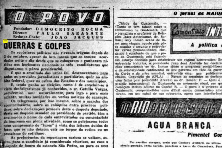 Eleições de 1950(Foto: O POVO É HISTÓRIA)