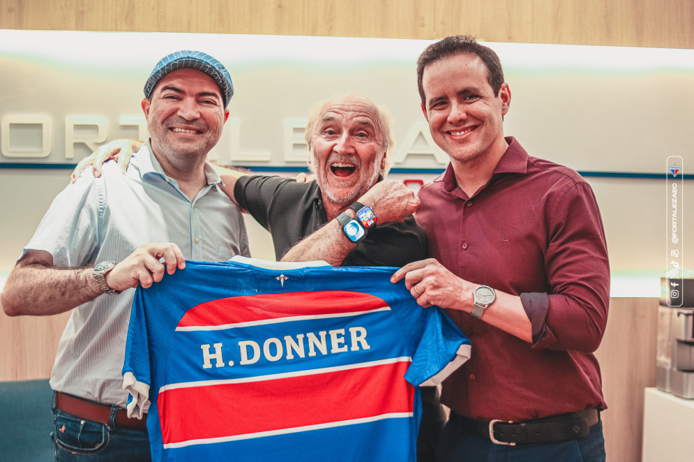 Marcelo Paz, Hans Donner e Thiago Fujita(Foto: MATHEUS LOTIF/FORTALEZA EC)