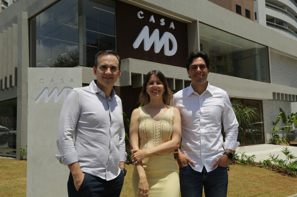 Fernando Amorim, Eduarda Dubeux e Diego Villar (Foto: Erivelton Barbosa/ Divulgação )