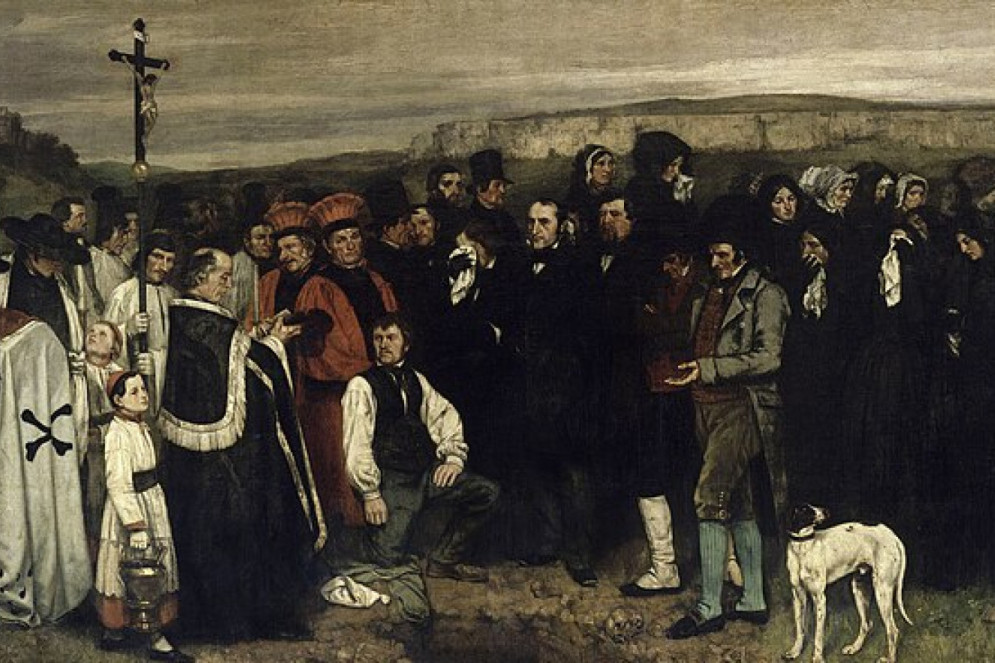 Obra do pintor francês Gustave Courbet ratrata rituais pós-morte em 1849-1850(Foto: Reprodução/Gustave Courbet)