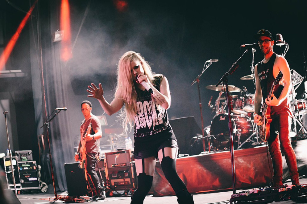 Show de Avril Lavigne no Brasil, quando só suspeitava estar doente(Foto: Breno Galtier)