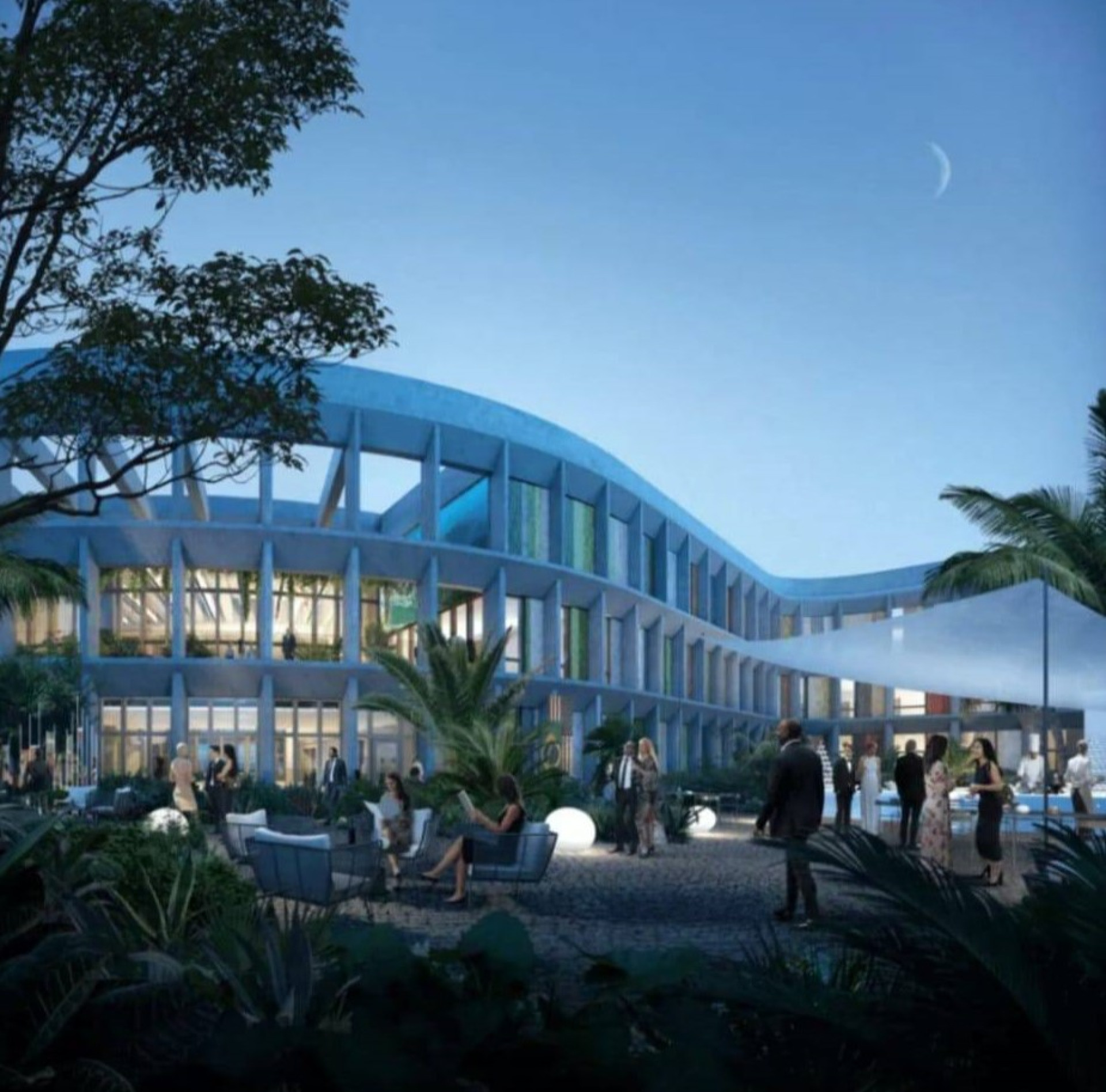 Embaixada dos Estados Unidos executa obra de R$ 3,5 bilhões (Foto: Divulgação/Renderings cortesia de OBO, por Studio Gang)