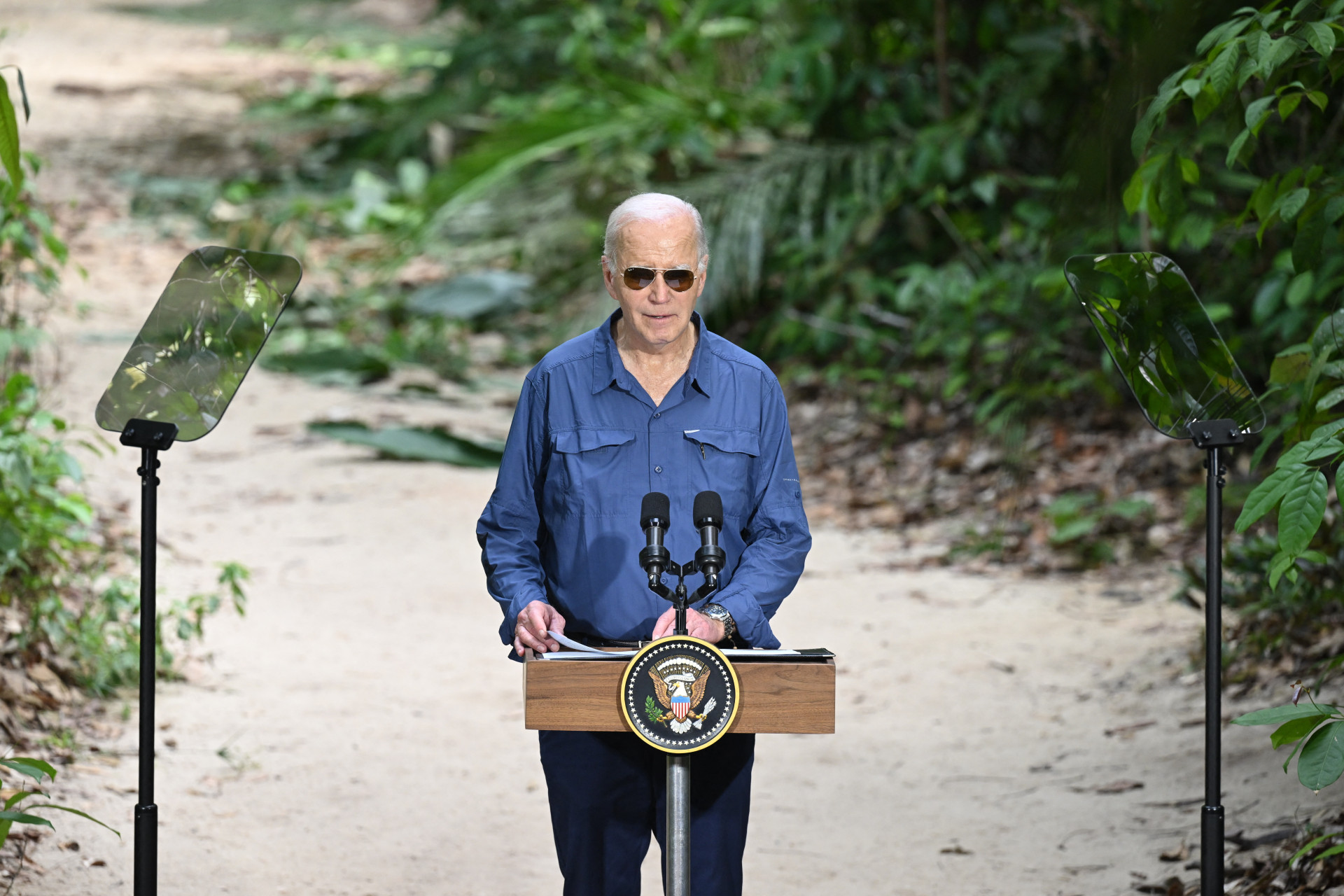 ￼GOVERNO Biden anunciou ontem em Manaus a injeção de mais de US$ 50 milhões ao Fundo Amazônia (Foto: SAUL LOEB / AFP)