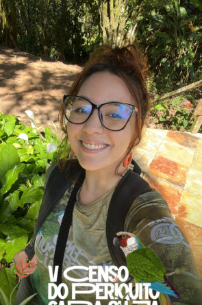 Gabriele Félix já participou duas vezes do Censo do Periquito Cara-suja como organizadora(Foto: Arquivo pessoal)