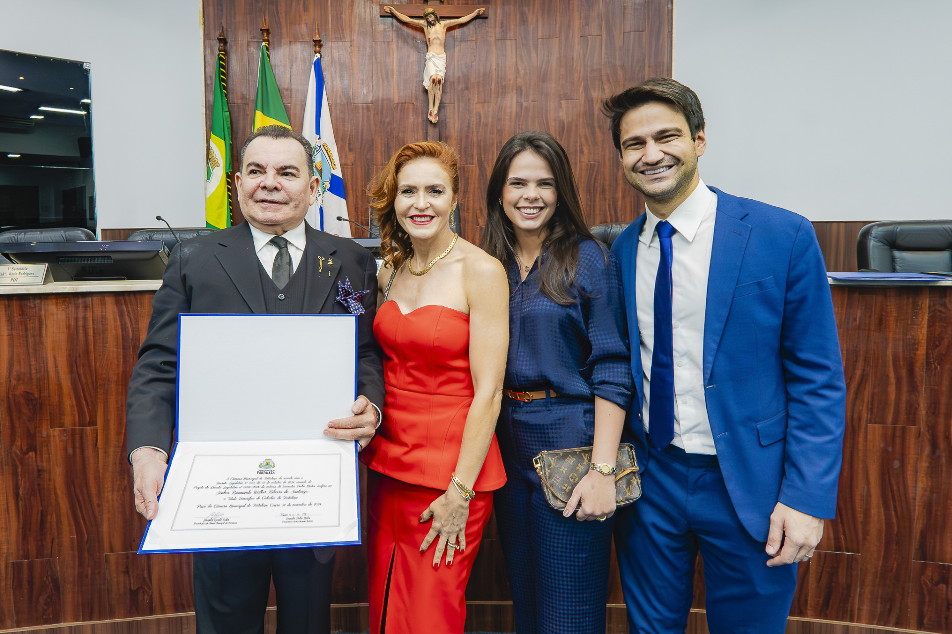 (Foto: CMFOR/ DIVULGAÇÃO)Walker Santiago, Fátima Santiago, Isabel Miranda e Pedro Gomes de Matos