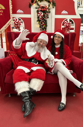 Papai Noel atua há 11 anos no Shopping Benfica(Foto: Lucas Guerra)