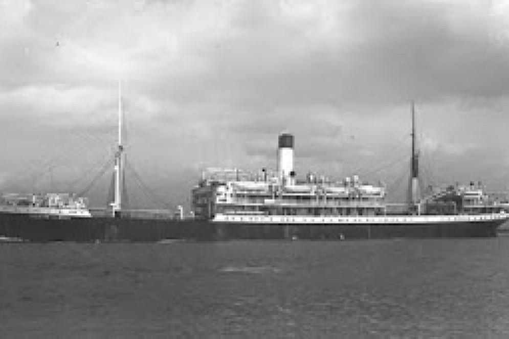 Imagem de 1943 do navio Siqueira Campos, que afundou naquele mesmo ano em águas cearenses após colidir com o navio Cuiabá