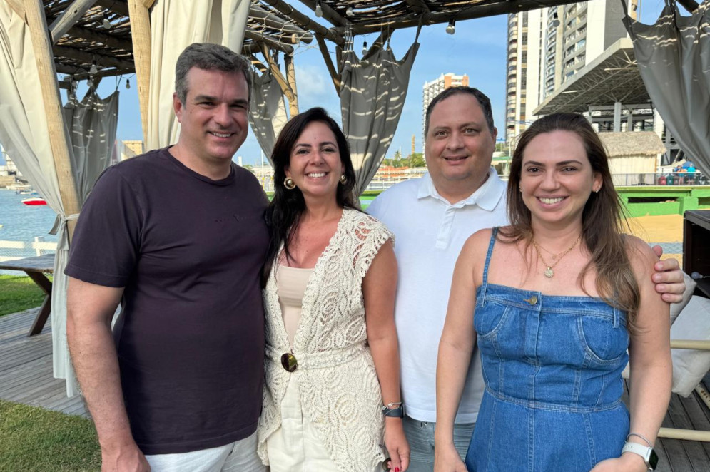 Rodolfo e Ingrid Costa com Marjorie-Reinado Salmito(Foto: Marcus Lage)