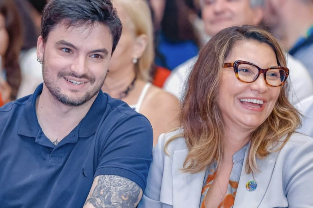 Janja e Felipe Neto em evento do G-20(Foto: Reprodução/ Instagram @felipeneto)