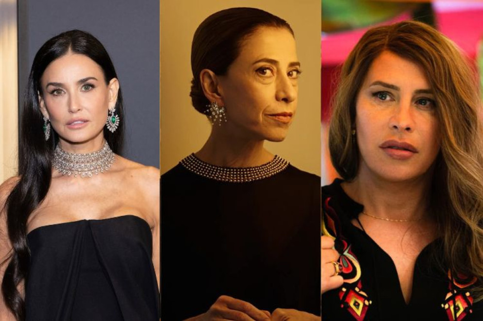 Demi Moore, Fernanda Torres e Karla Sofía Gascón estão indicadas ao Oscar 2025(Foto: Tom Barreto/Divulgação/Reprodução/Instagram/DIVULGAÇÃO/PARIS FILMES)
