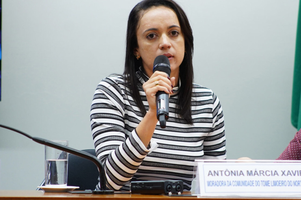 ‘Sou vítima três vezes do agrotóxico’, disse Marcia Xavier em audiência sobre a puberdade precoce em bebês causada por agrotóxico(Foto: Will Shutter/Câmara dos Deputados)