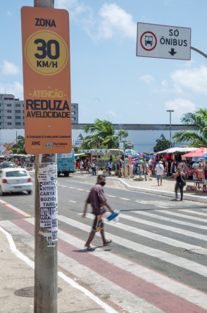 Em algumas cidades do mundo, a velocidade máxima é de 30 km/h(Foto: Yago Albuquerque / Especial para O Povo)