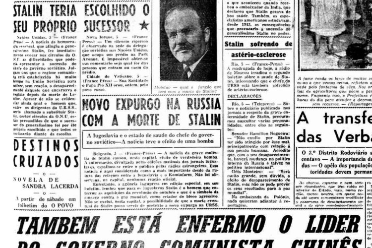 72 ANOS DA MORTE DE JOSEPH STALIN EM 5  DE MARÇO DE 1953(Foto: O POVO DOCS)