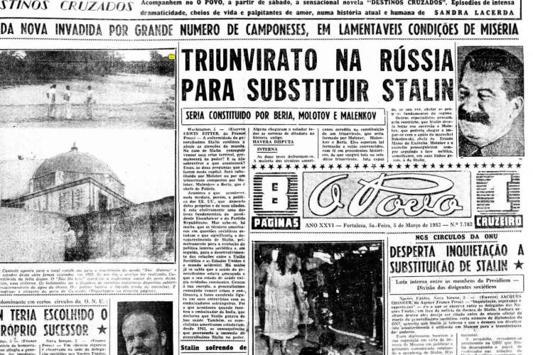 72 ANOS DA MORTE DE JOSEPH STALIN EM 5  DE MARÇO DE 1953(Foto: O POVO DOCS)
