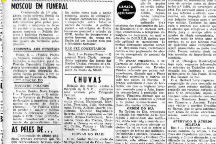 72 ANOS DA MORTE DE JOSEPH STALIN EM 5  DE MARÇO DE 1953(Foto: O POVO DOCS)