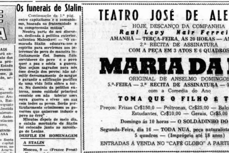 72 ANOS DA MORTE DE JOSEPH STALIN EM 5  DE MARÇO DE 1953(Foto: O POVO DOCS)