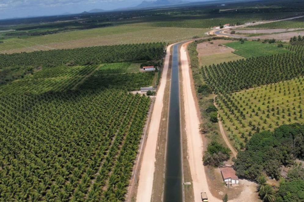 O PI do Baixo Acaraú é abastecido pelas águas do rio Acaraú(Foto: Comunicação/Dnocs)