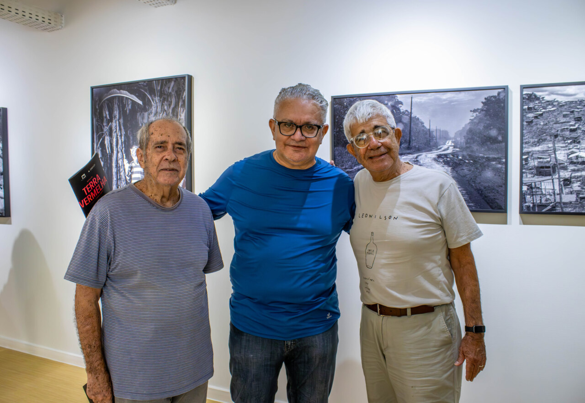 (Foto: Tamiris Soares/Museu da Fotografia Fortaleza)Nelson Bezerra, Luis Sérgio-Santos e Ricardo Bezerra
