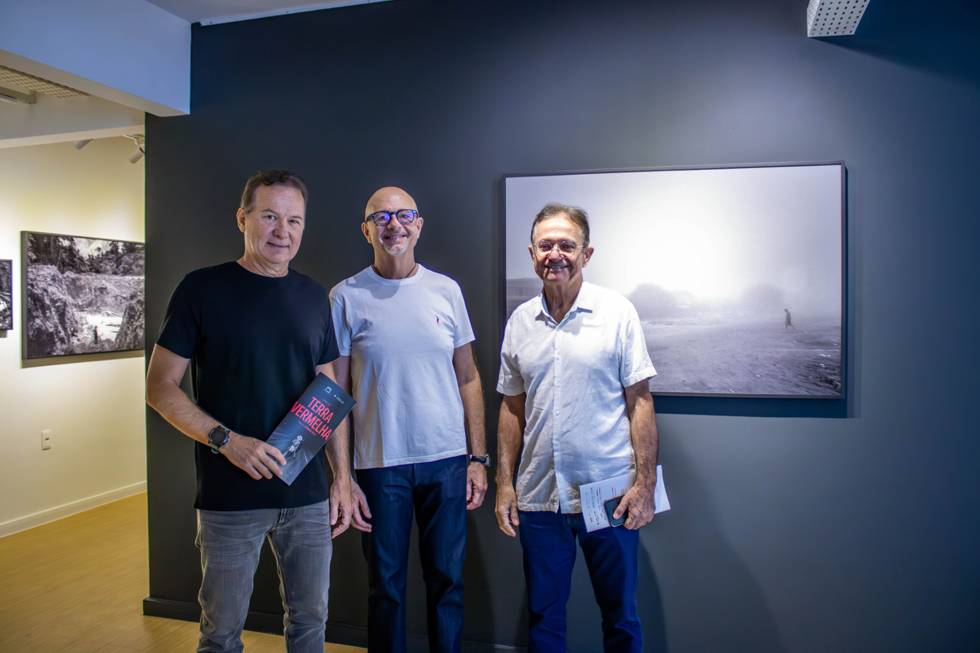 (Foto: Tamiris Soares/Museu da Fotografia Fortaleza)Carlos Pimentel, Demétrio Jereissati e Rigoberto Tavares
