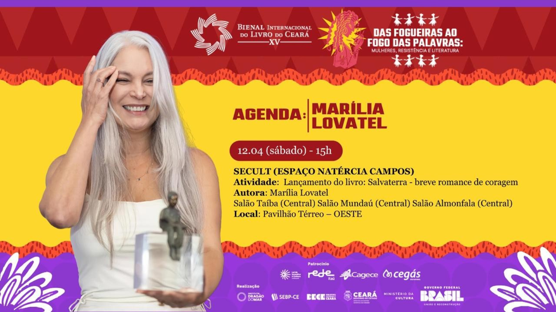 Marília Lovatel participa da XV Bienal Internacional do Livro do Ceará (Foto: Divulgação)