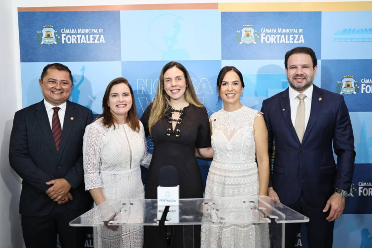 Vereador Aglailson, Cristiane Leitão, Jade Romero, Lia Freitas e Léo Couto(Foto: Arquivo Pessoal)