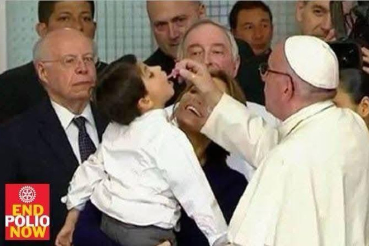 Papa empenhado  na luta ao combate da Poliomielite(Foto: Arquivo Pessoal)