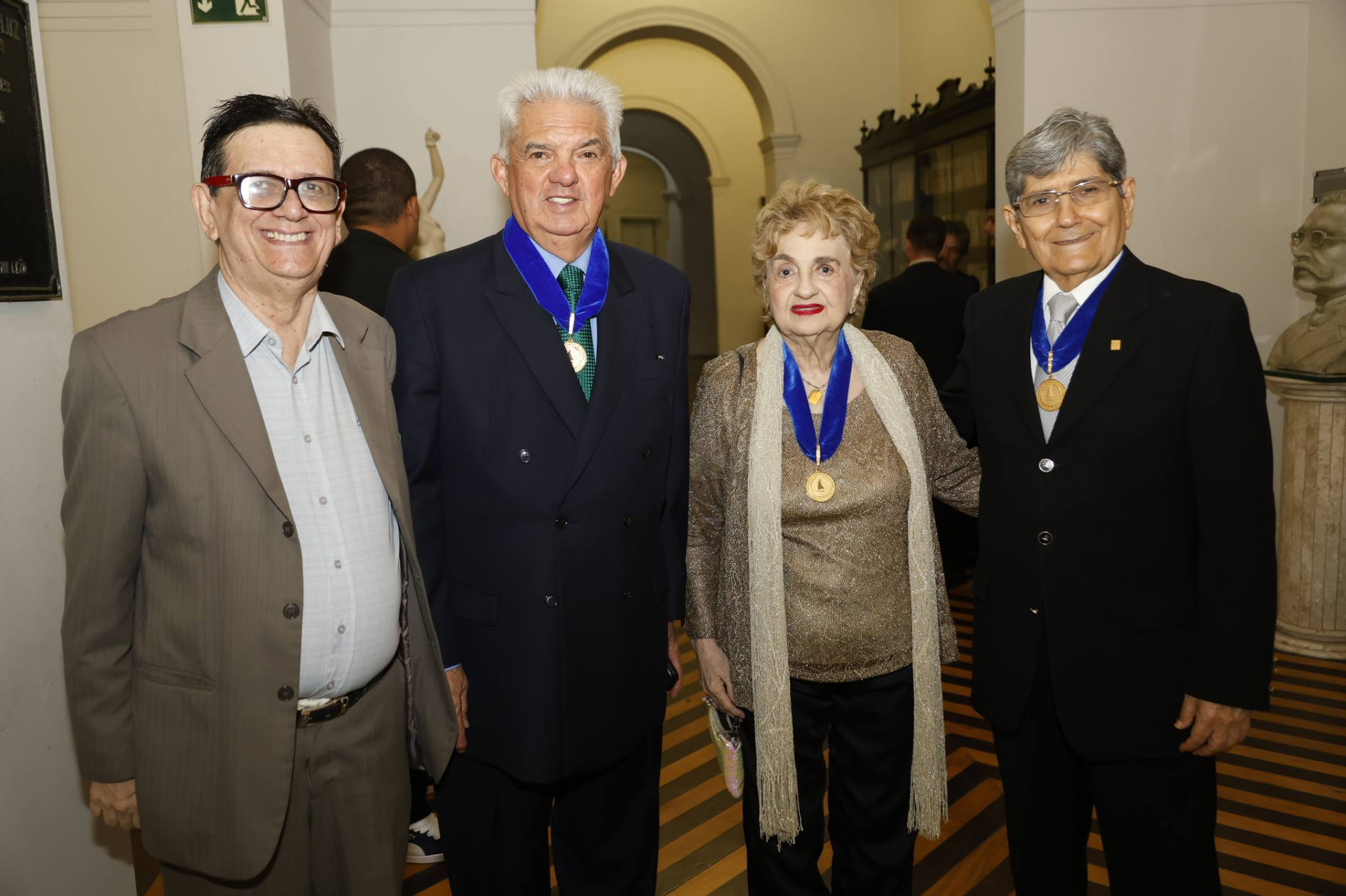 (Foto: ACL/ DIVULGAÇÃO )Francisco Bezerra, Tales de Sá Cavalcante, Fernanda Quinderé e José Augusto Bezerra