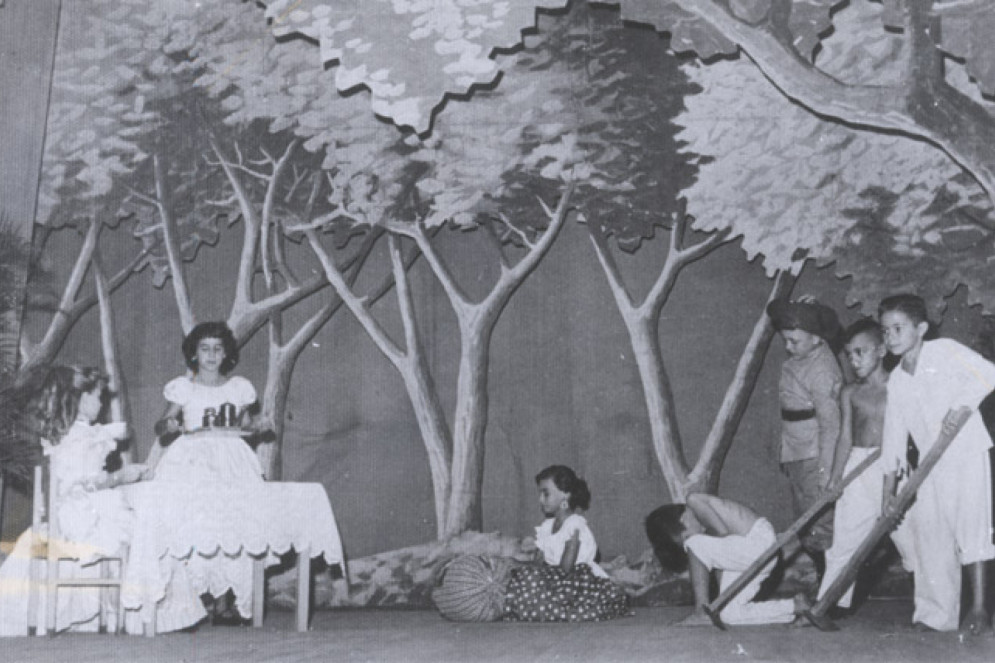 Alunos Christus em Apresentação Teatral na década de 50 (Foto: Acervo pessoal/divulgação)