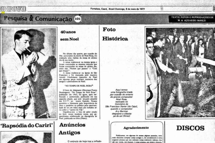 Há 88 anos morria Noel de Medeiros Rosa, no dia 4 de maio de 1937(Foto: O POVO DOC)
