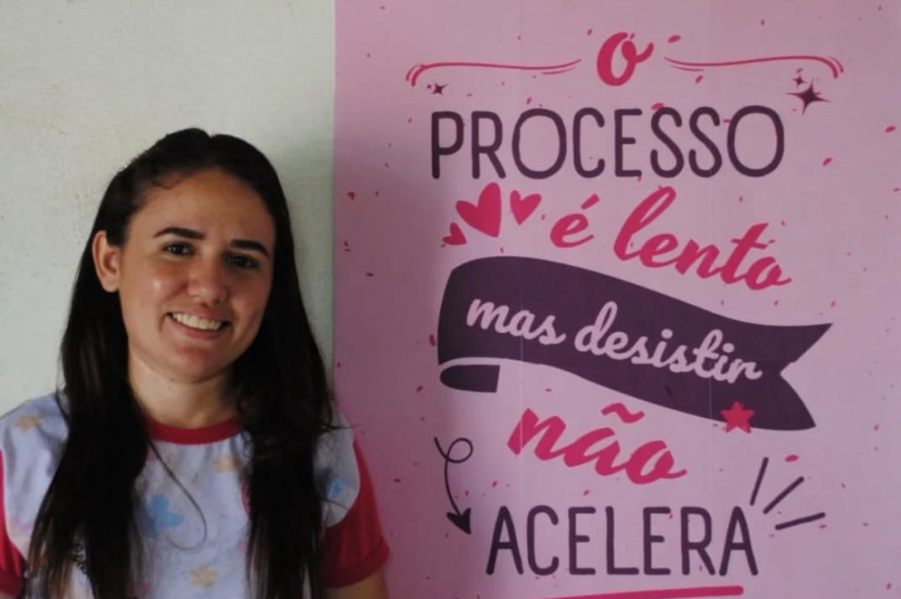 Bianca com uma de suas frases mais usadas(Foto: Arquivo pessoal)