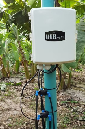 Equipamento usado na conexão da lavoura