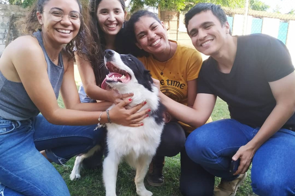 Visita técnica de estudantes do curso de Zootecnia da UFC ao hotel para cães Ada Training(Foto: Reprodução/Instagram/Centro Acadêmico Quatro de Dezembro)