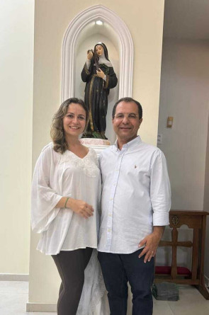 Fábio Braga  e a amada Cláudia(Foto: Arquivo Pessoal)