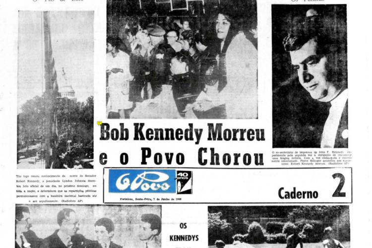Atentado contra Robert Kennedy, 5 de junho de 1968. (Foto: O POVO É HISTÓRIA)