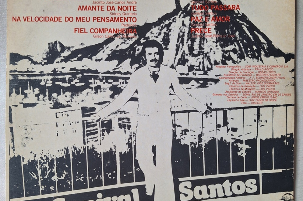 Capa de disco de vinil de Genival Santos gravado no Rio de Janeiro. Entre as canções está o clássico "Eu te peguei no fraga (sic)"(Foto: Reprodução/Genival Santos)