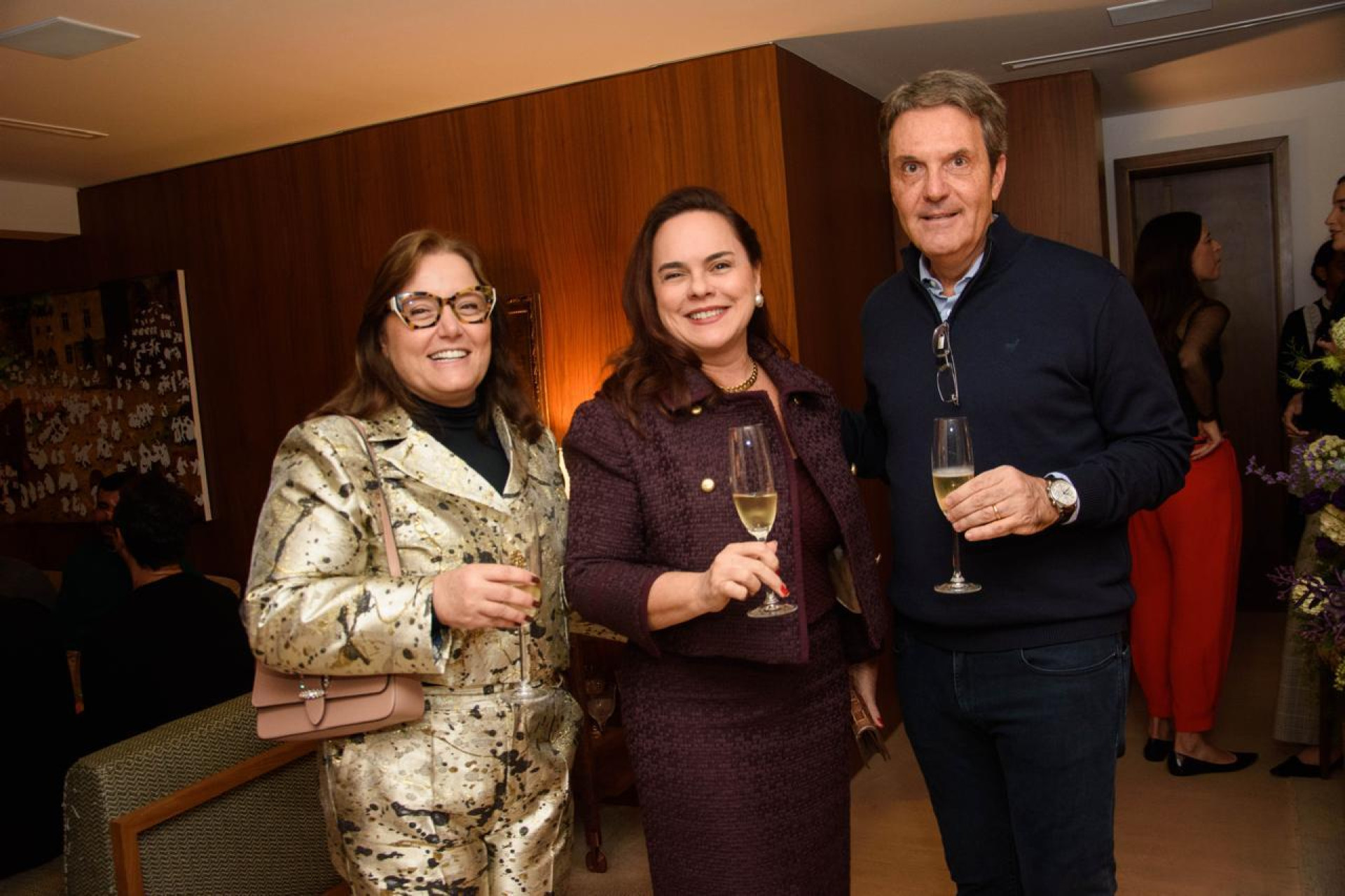 (Foto: arquivo pessoal )Betina Grupenmacher, Denise Cavalcante e Paulo Ayres