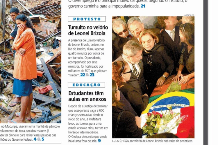 Morre Leonel Brizola, em 21 de junho de 2004(Foto: O POVO É HISTÓRIA)