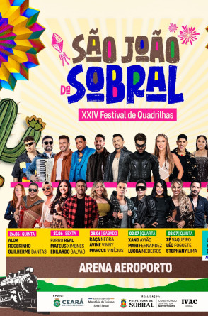 Flyer das atrações do São João de Sobral(Foto: Prefeitura de Sobral)