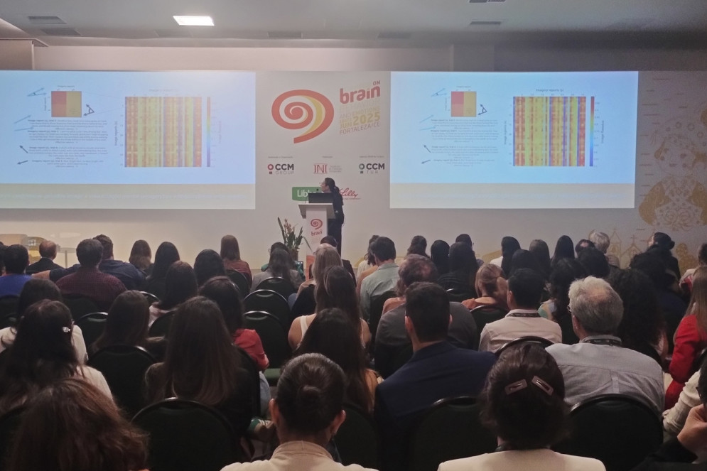 A neurocientista e professora em saúde mental do Instituto de Psiquiatria da Universidade Federal do Rio de Janeiro (UFRJ), Natália Bezerra Mota, durante o Brain Congress