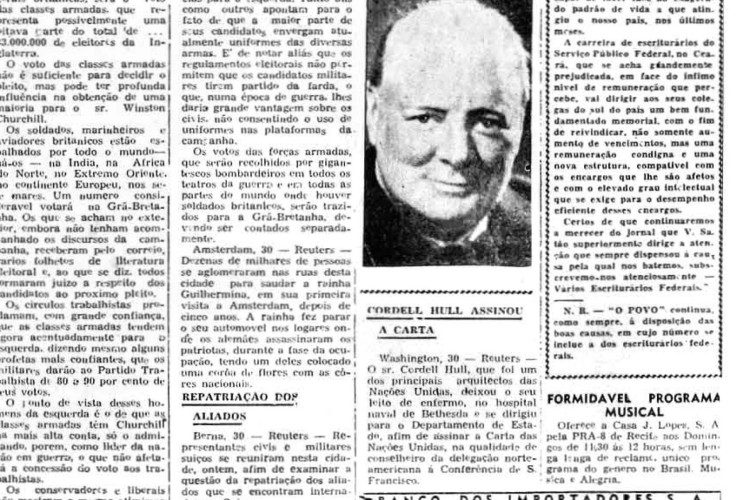 Assinada a Carta das Nações Unidas em 26 de junho de 1945(Foto: O POVO É HISTÓRIA)