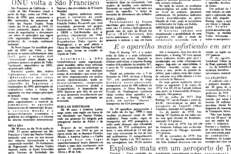Assinada a Carta das Nações Unidas em 26 de junho de 1945(Foto: O POVO É HISTÓRIA)