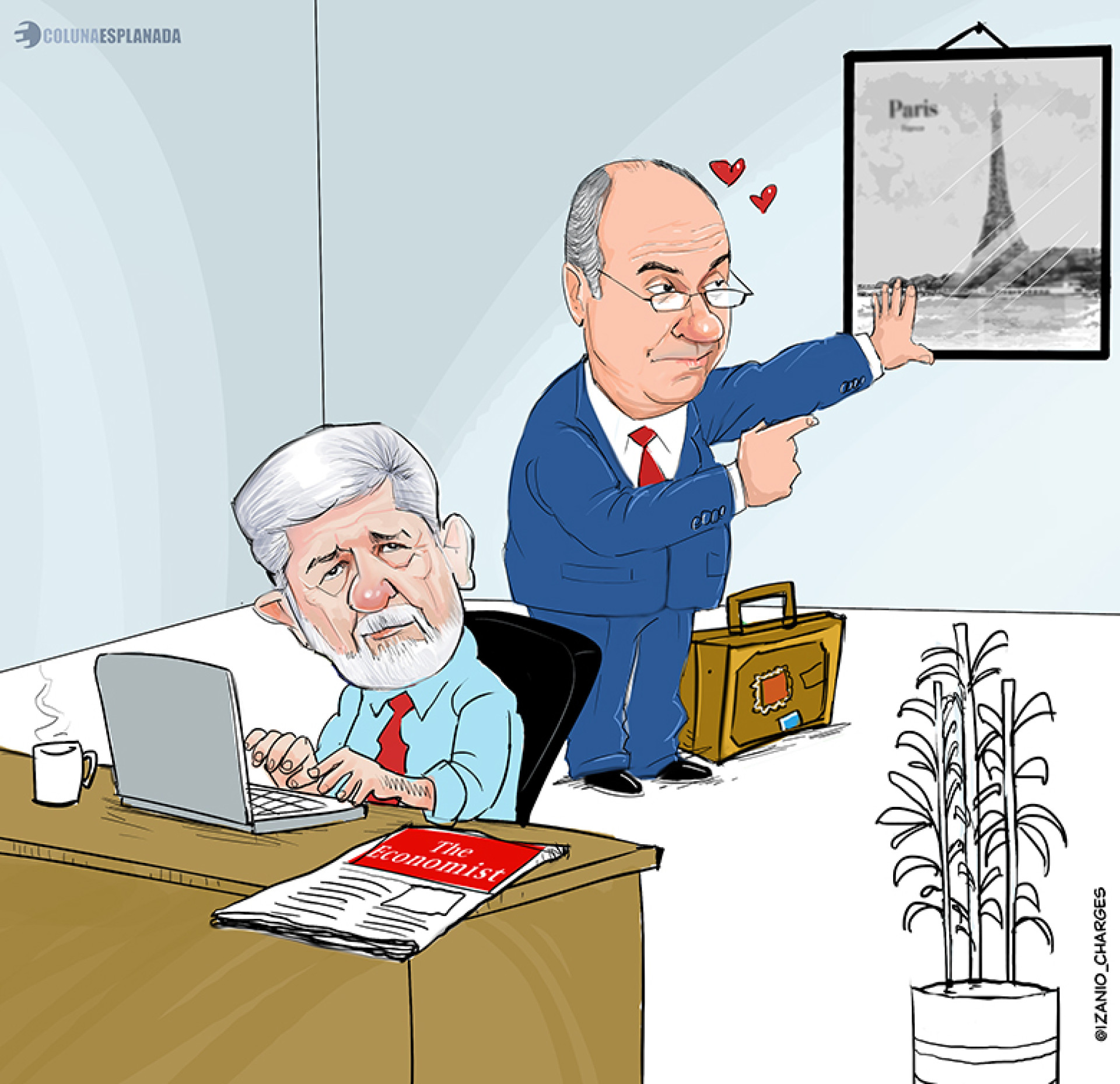 Charge da Coluna desta terça-feira, 8 (Foto: izanio_charges)
