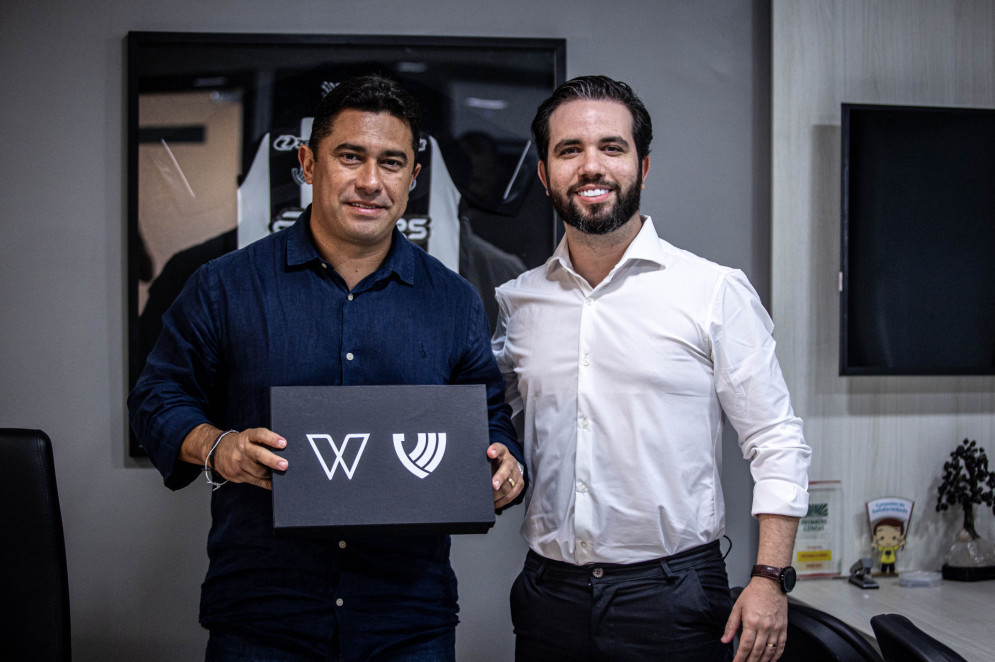 Presidente do Ceará Sporting Club, João Paulo Silva, com  Sérgio Paixão(Foto: divulgação )