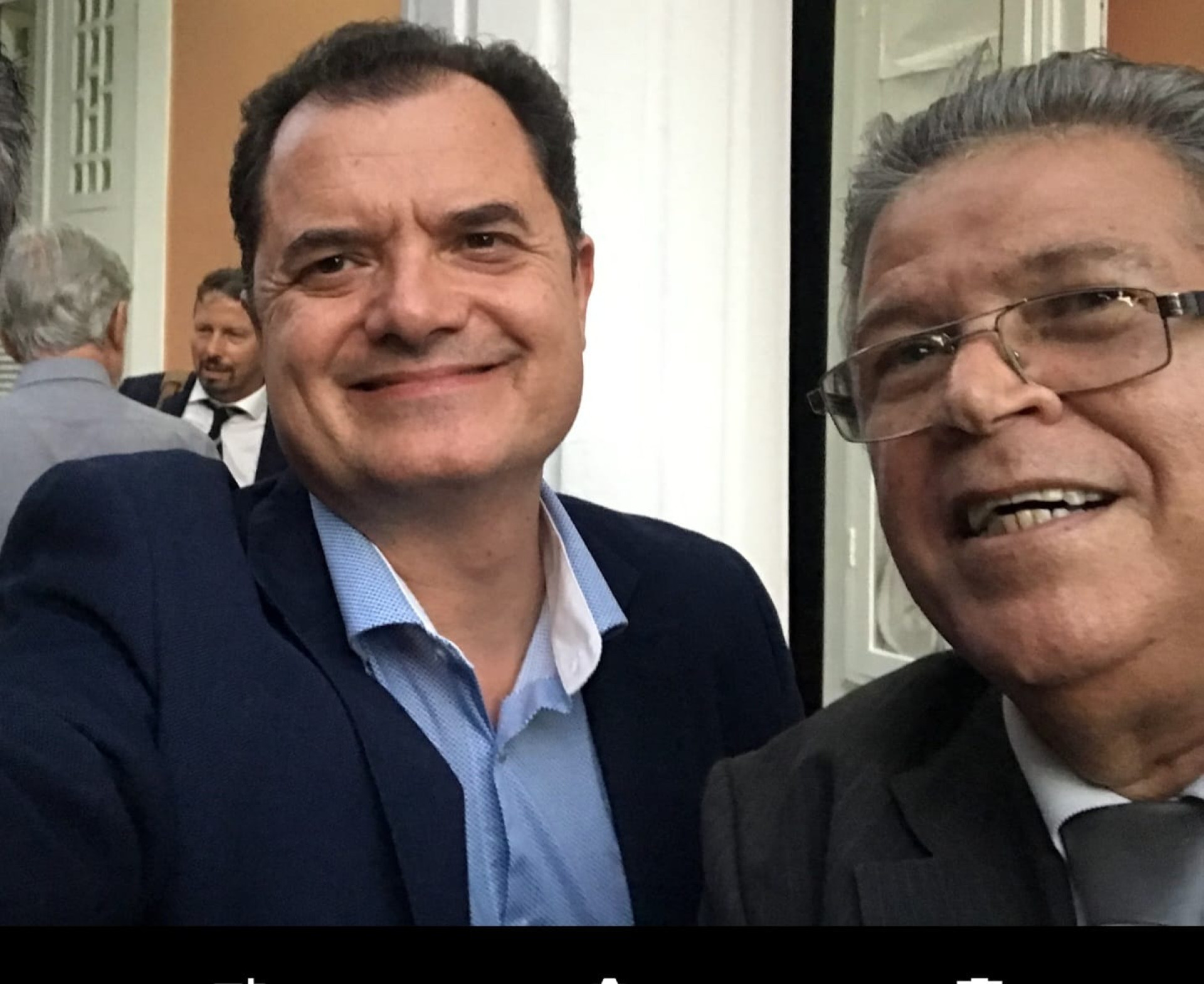 Parlamentar italiano Fábio Porta e o comendador De Francesco (Foto: Arquivo pessoal )