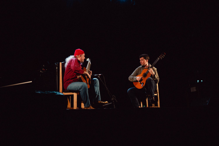 Egberto Gismonti e Daniel Murray no show de abertura do festival(Foto: Lorena Fadul/ Divulgação)